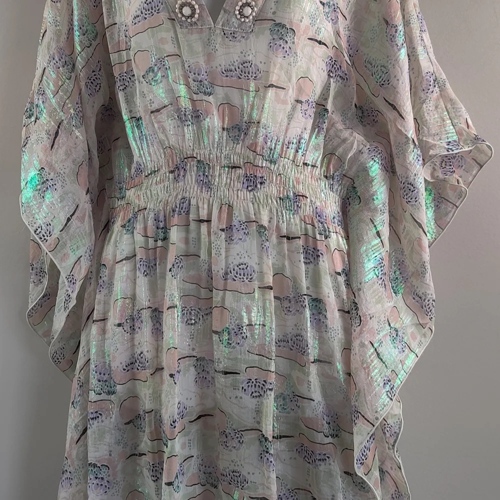 Free People/Anna Sui Iridescent Multicolor Swim Coverup - Picture 12 of 12